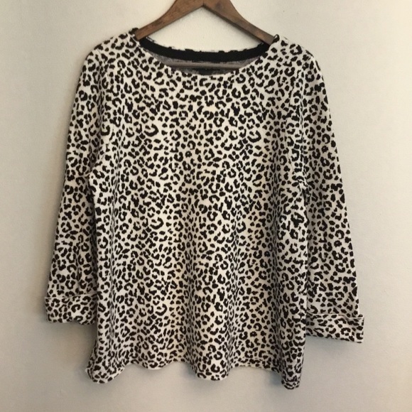 Cynthia Rowley Leopard Print Sweater Size XL NWOT - Picture 2 of 11